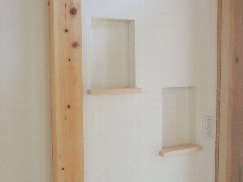 玄関ニッチ塗り壁