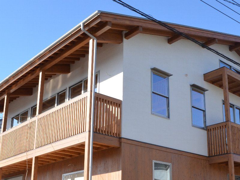 太田市H様邸外壁板壁と塗り壁